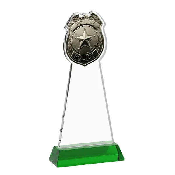 Item #AWV4256-G Police Badge VividPrint™ Award on Hartford Base - Green
