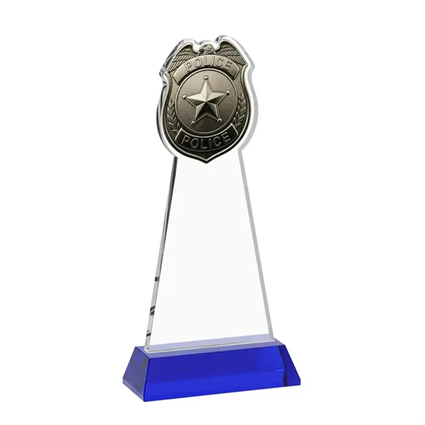 Item #AWV4256-L Police Badge VividPrint™ Award on Hartford Base - Blue