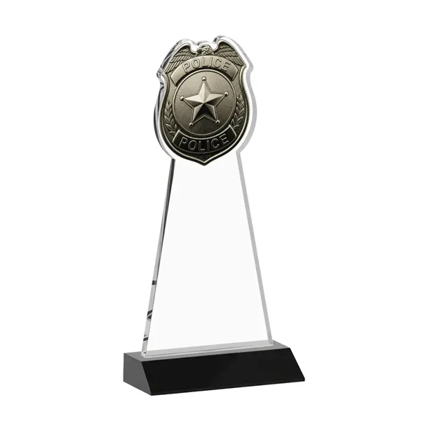 Item #AWARD AWS425-K Police Badge Award - Black