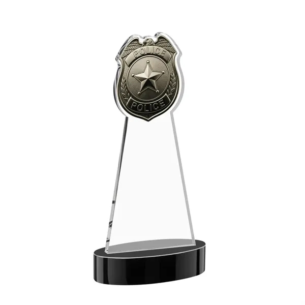 Item #AWS4255-K Police Badge Award on Alberton Base - Black