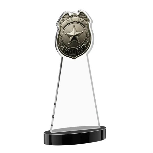 Item #AWS4255-K Police Badge Award on Alberton Base - Black