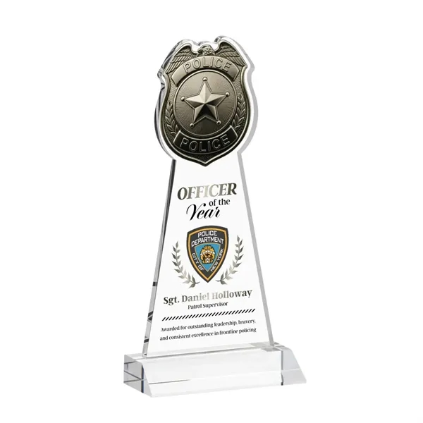 Item #AWARD AWV425 Police Badge VividPrint™ Award - Clear