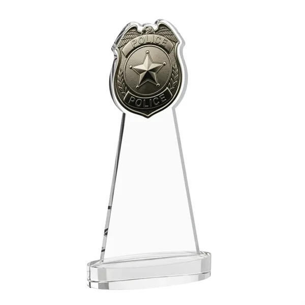 Item #AWARD AWS4255 Police Badge Award on Alberton Base - Clear