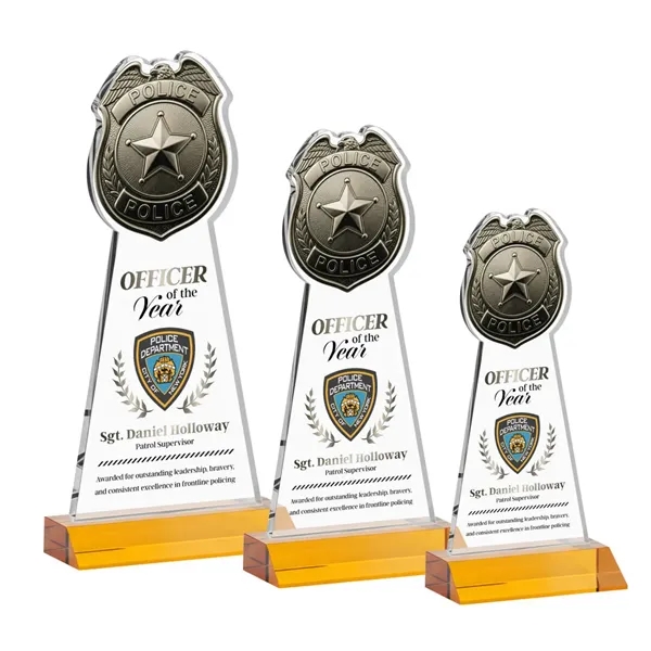 Item #AWARD AWV425-A Police Badge VividPrint™ Award - Amber