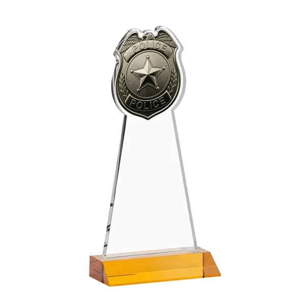 Item #AWARD AWV425-A Police Badge VividPrint™ Award - Amber
