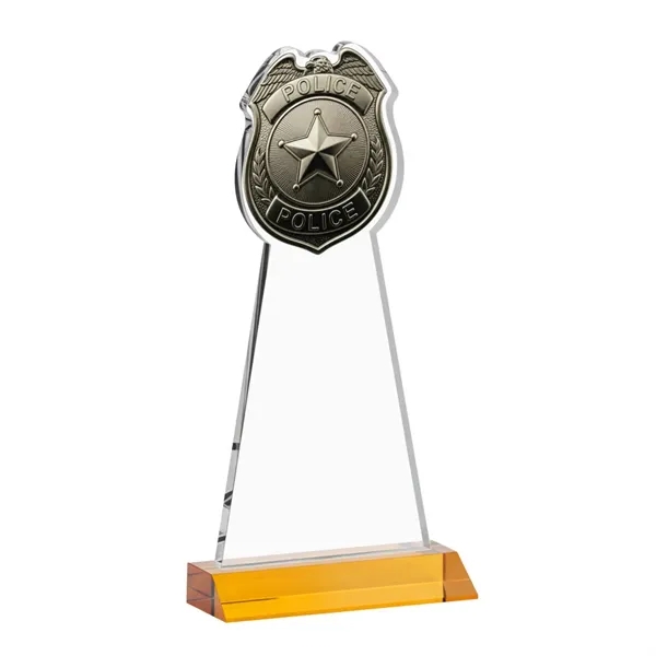 Item #AWARD AWV425-A Police Badge VividPrint™ Award - Amber
