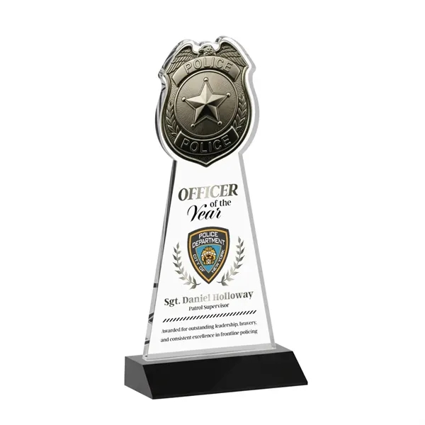 Item #AWARD AWV425-K Police Badge VividPrint™ Award - Black