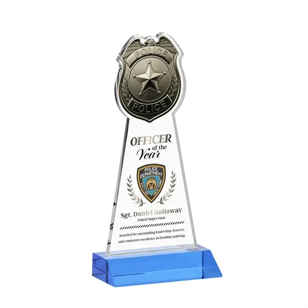Item #AWARD AWV425-S Police Badge VividPrint™ Award - Sky Blue