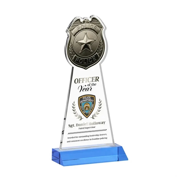 Item #AWARD AWV425-S Police Badge VividPrint™ Award - Sky Blue