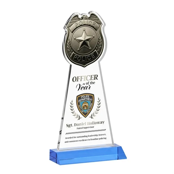 Item #AWARD AWV425-S Police Badge VividPrint™ Award - Sky Blue