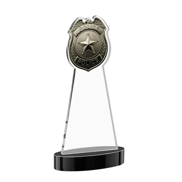 Item #AWV4255-K Police Badge VividPrint™ Award on Alberton Base - Black