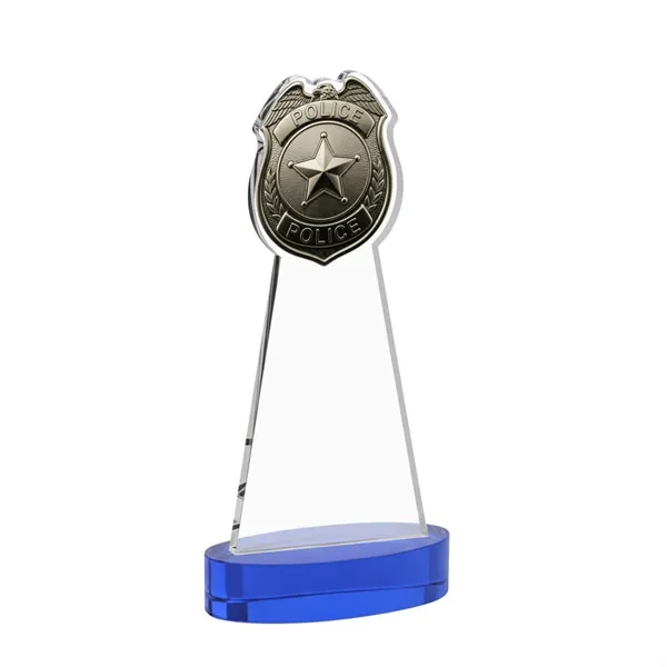 Item #AWV4255-L Police Badge VividPrint™ Award on Alberton Base - Blue