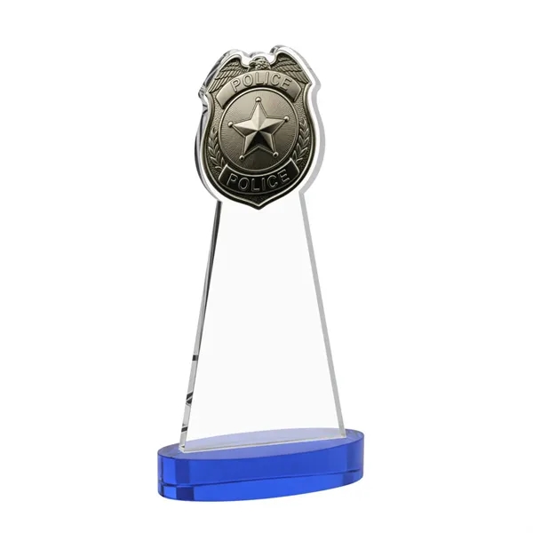 Item #AWV4255-L Police Badge VividPrint™ Award on Alberton Base - Blue