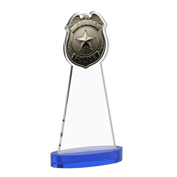 Item #AWV4255-L Police Badge VividPrint™ Award on Alberton Base - Blue