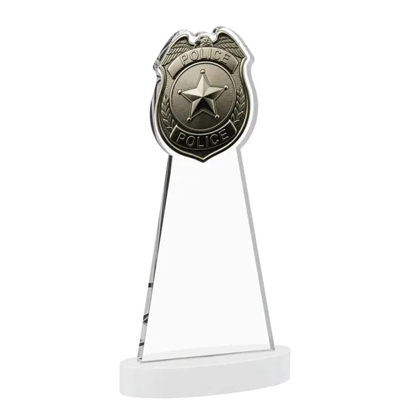 Item #AWV4255-W Police Badge VividPrint™ Award on Alberton Base - White