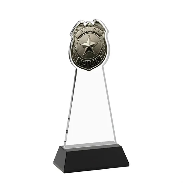 Item #AWV4256-K Police Badge VividPrint™ Award on Hartford Base - Black