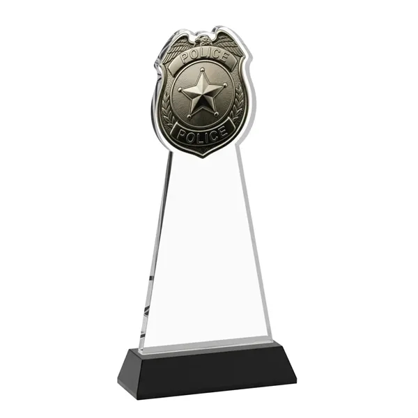 Item #AWV4256-K Police Badge VividPrint™ Award on Hartford Base - Black