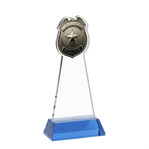 Item #AWV4256-S Police Badge VividPrint™ Award on Hartford Base - Sky Blue