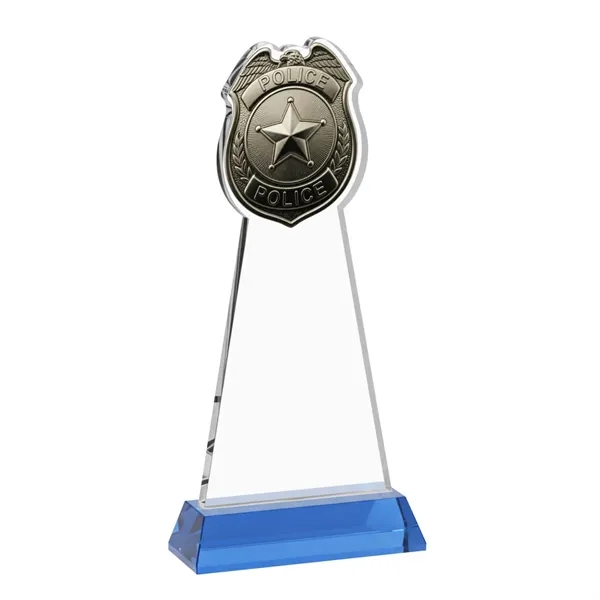 Item #AWV4256-S Police Badge VividPrint™ Award on Hartford Base - Sky Blue