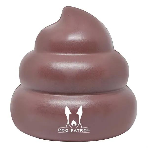 Poop emoji-shaped stress reliever made of PU foam.... from ASI 63549 Jornik Manufacturing Corp