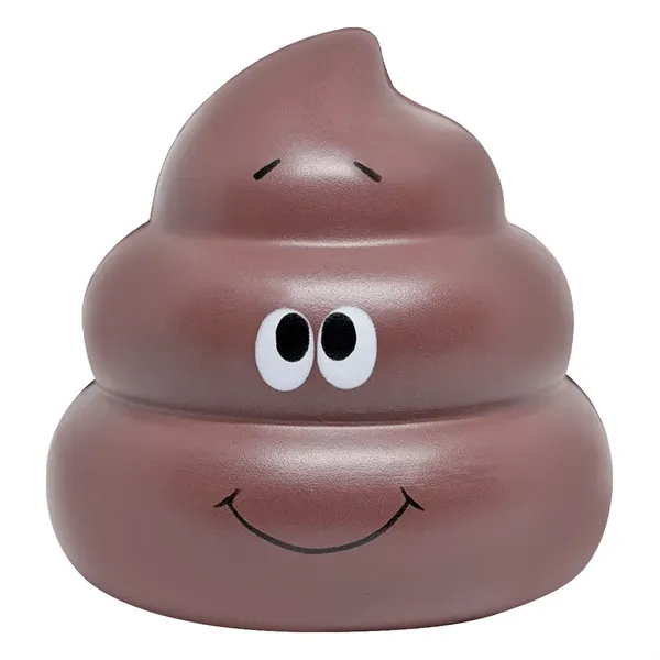 Poop emoji-shaped stress reliever made of PU foam.... from ASI 63549 Jornik Manufacturing Corp