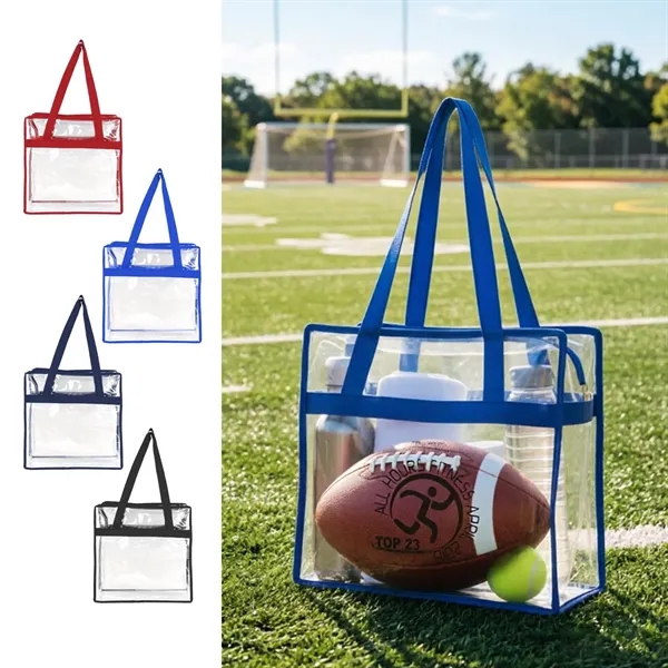 Basic Clear Stadium Security Zipper Tote... from ASI 41511 Brainchild USA Inc / BrainChild Gift Club