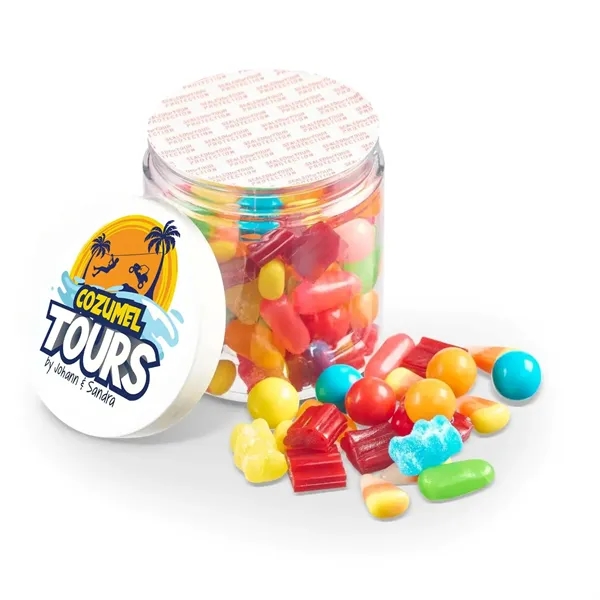 This 8 oz candy salad jar includes a full-color digital imprint... from ASI 55583 GMG Pen