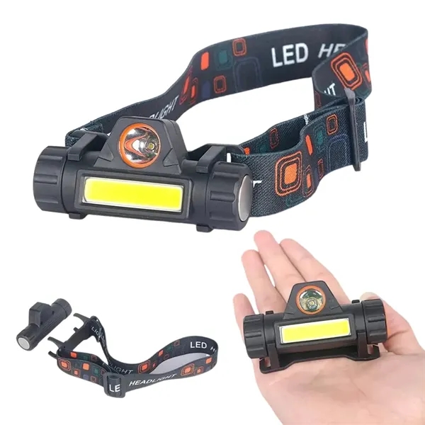 Rechargeable COB headlamp with magnet at tail and imprint option... from ASI 37218 Athena Promo (tm)