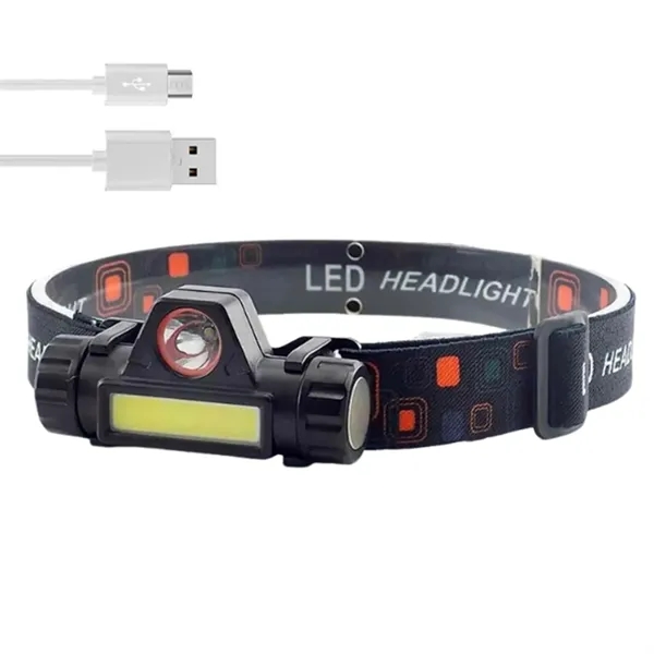 Rechargeable COB headlamp with magnet at tail and imprint option... from ASI 37218 Athena Promo (tm)