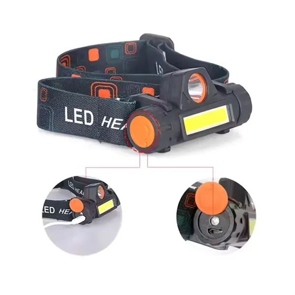 Rechargeable COB headlamp with magnet at tail and imprint option... from ASI 37218 Athena Promo (tm)