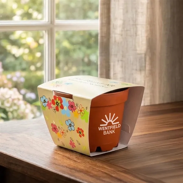 Terra Cotta planter kit featuring a polypropylene planter with seeds, soil... from ASI 54100 Fields Manufacturing Inc / Fields