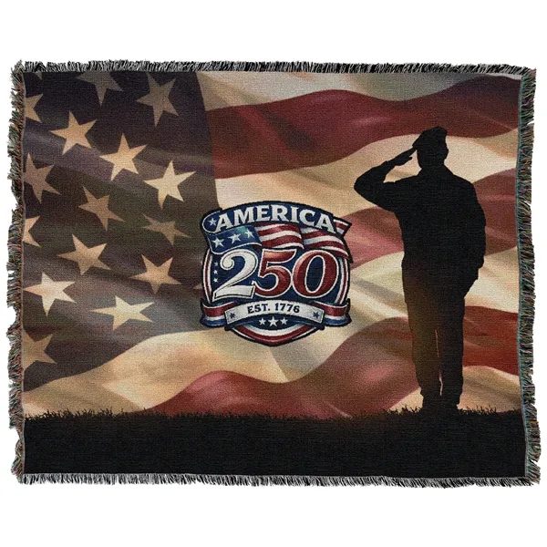 America's 250th Jacquard Woven 100% Cotton Blanket Collection size 54"x72" Multiple... from ASI 44020 Bandanna Promotions By CARO-LINE / American Blankets