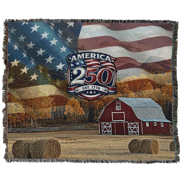 America's 250th Jacquard Woven 100% Cotton Blanket Collection size 54"x72" Multiple... from ASI 44020 Bandanna Promotions By CARO-LINE / American Blankets