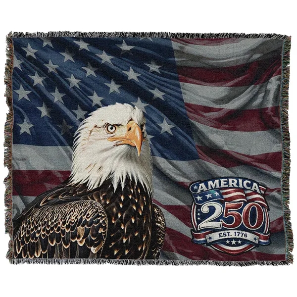 America's 250th Jacquard Woven 100% Cotton Blanket Collection size 54"x72" Multiple... from ASI 44020 Bandanna Promotions By CARO-LINE / American Blankets