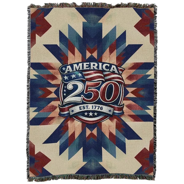 America's 250th Jacquard Woven 100% Cotton Blanket Collection size 54"x72" Multiple... from ASI 44020 Bandanna Promotions By CARO-LINE / American Blankets