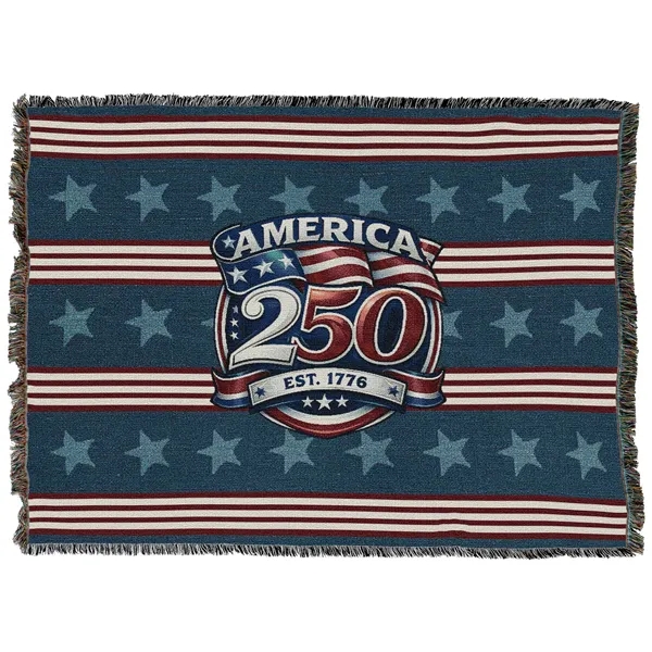 America's 250th Jacquard Woven 100% Cotton Blanket Collection size 54"x72" Multiple... from ASI 44020 Bandanna Promotions By CARO-LINE / American Blankets