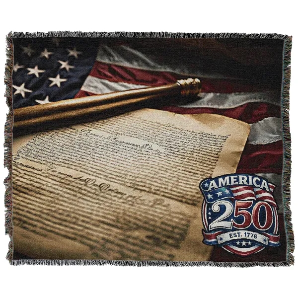 America's 250th Jacquard Woven 100% Cotton Blanket Collection size 54"x72" Multiple... from ASI 44020 Bandanna Promotions By CARO-LINE / American Blankets