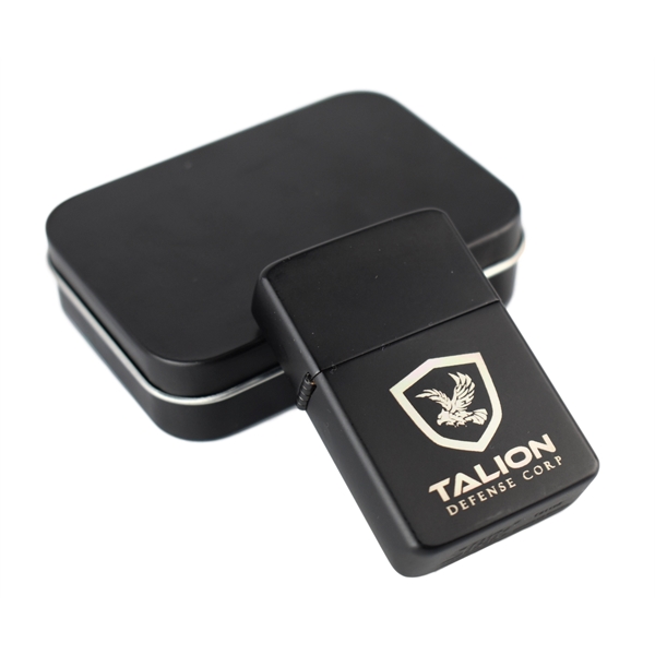 Windproof lighter with engravable display tin with full color imprint or... from ASI 72657 Active Life Promo / Apres Ski Active Life Promo