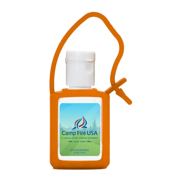 1.31" x 2.69" half-ounce SPF 30 sunscreen with carrying loop.... from ASI 90807 Tekweld