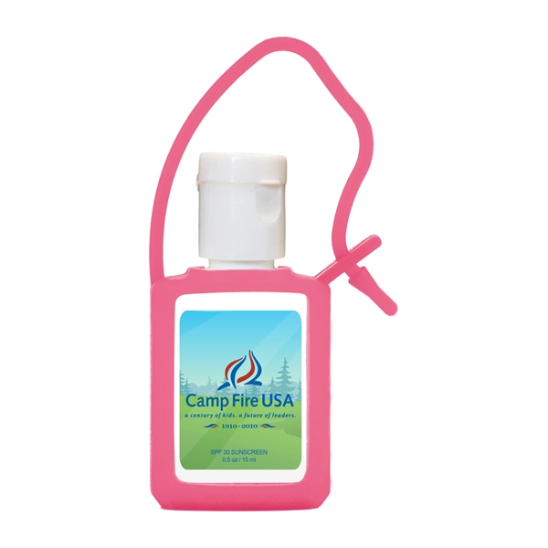 1.31" x 2.69" half-ounce SPF 30 sunscreen with carrying loop.... from ASI 90807 Tekweld