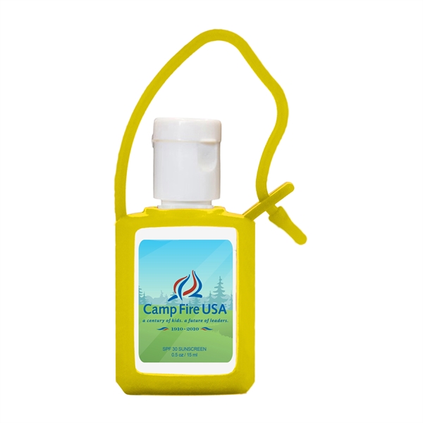1.31" x 2.69" half-ounce SPF 30 sunscreen with carrying loop.... from ASI 90807 Tekweld