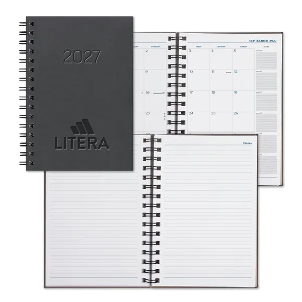 5 1/2" x 8" monthly diary with a polyurethane cover and... from ASI 68507 The Magnet Group / Castelli