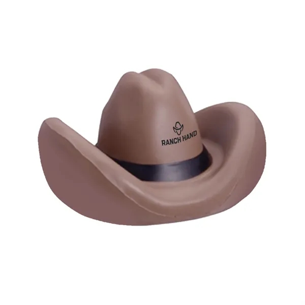 Cowboy hat-shaped stress reliever made of PU foam.... from ASI 63549 Jornik Manufacturing Corp