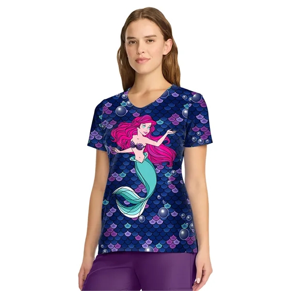 Cherokee - Tooniforms - Women's V-Neck Print Top... from ASI 86018 Scrub Authority