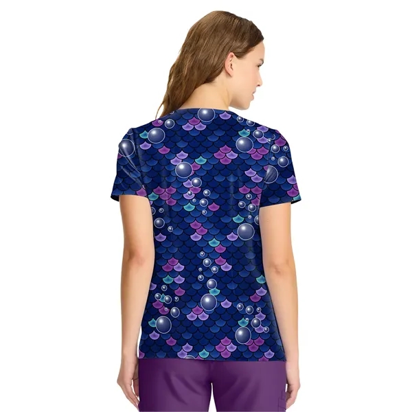 Cherokee - Tooniforms - Women's V-Neck Print Top... from ASI 86018 Scrub Authority