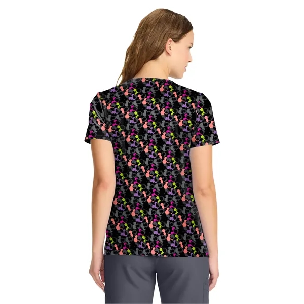 Cherokee - Tooniforms - Women's V-Neck Print Top... from ASI 86018 Scrub Authority