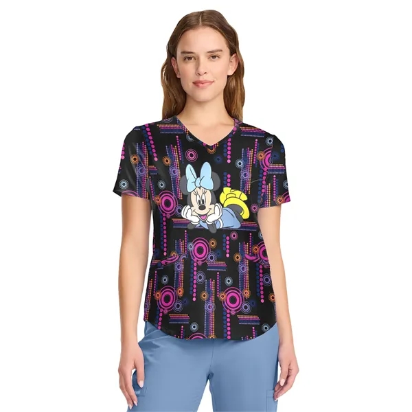 Cherokee Tooniforms V-Neck Print Top TF737... from ASI 86018 Scrub Authority