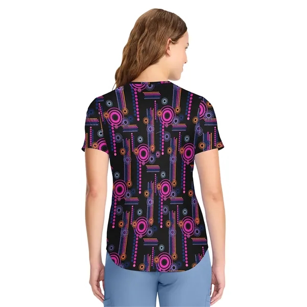 Cherokee Tooniforms V-Neck Print Top TF737... from ASI 86018 Scrub Authority