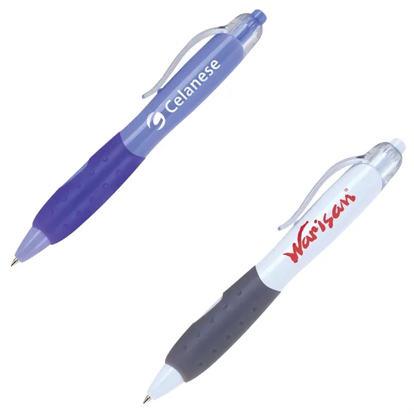 Click action, colorful, and retractable plastic pen with matching color rubber... from ASI 68190 Lungsal / Lungsal