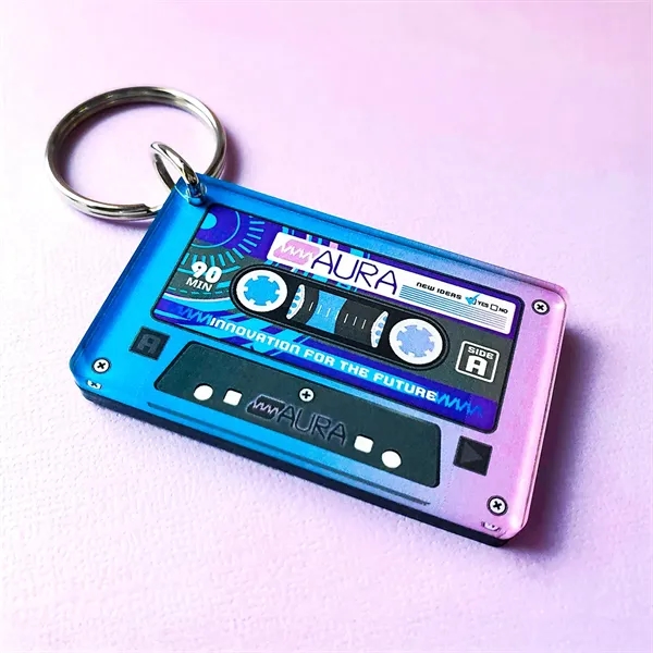 Replica Cassette Tape Acrylic Key Tag... from ASI 72521 Morris Magnets / Laser Cuts